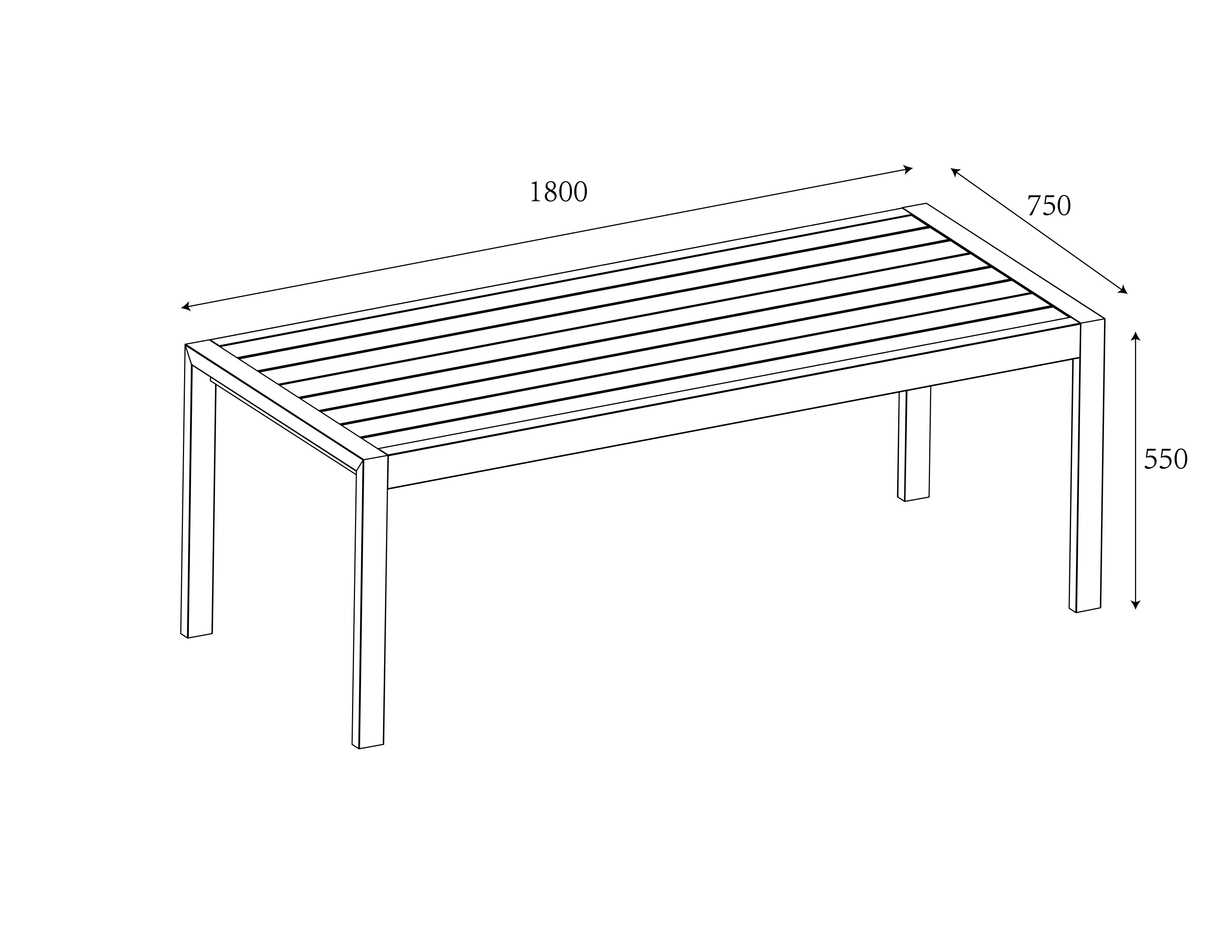 Sahara 3 Seat Lounge Set dimensions